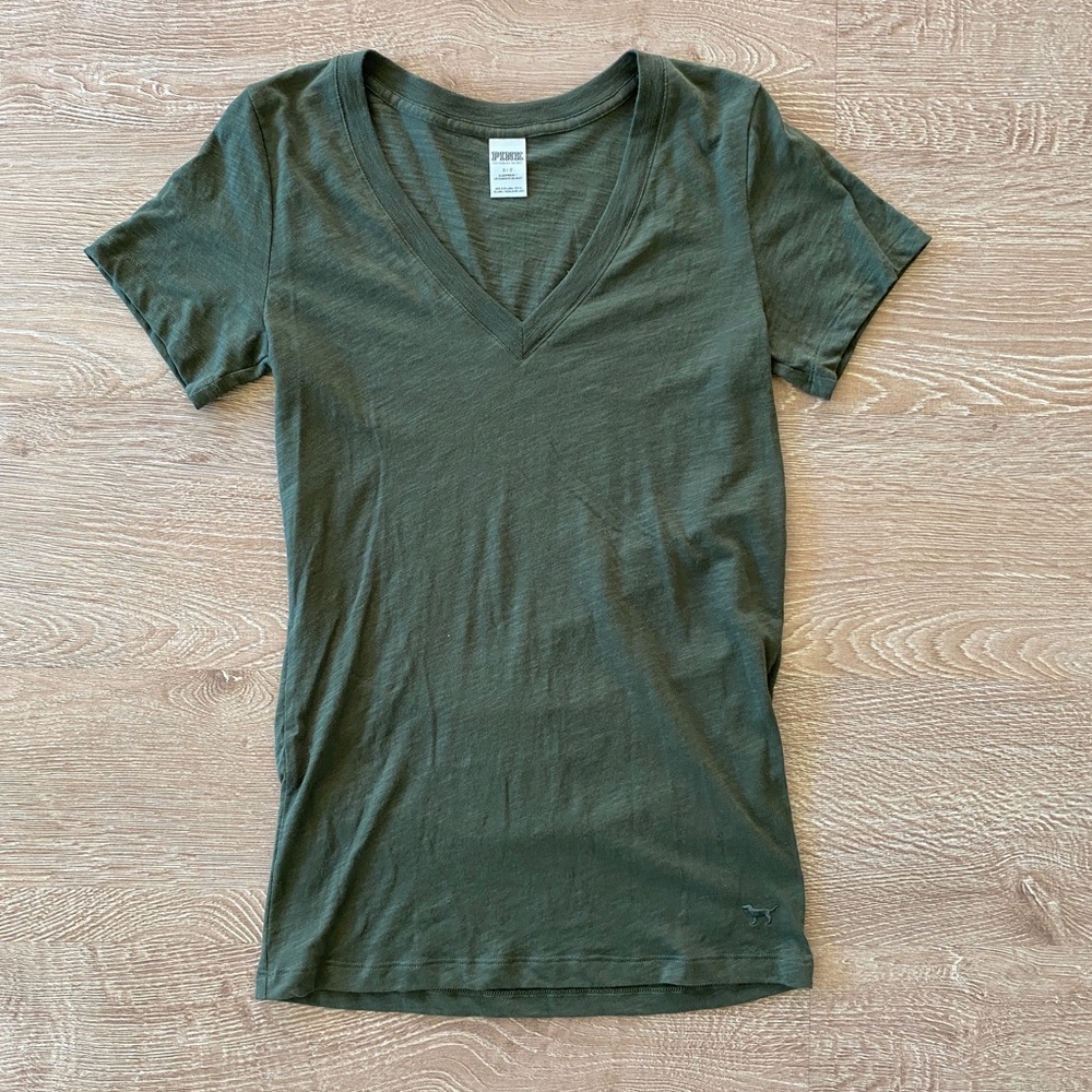VS PINK V Neck T Shirt - Size S